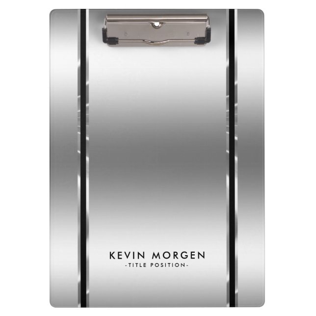 Pranchetas Estrias de Cinzas Metálicas Pretas e Brilhantes (Frente)