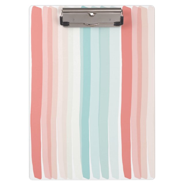Pranchetas Estrias de Verão em coral e turquesa (Frente)