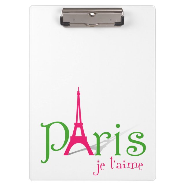 Pranchetas Eu amo Paris (Frente)