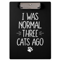 Eu Era Normal Três Gatos Atrás Presente Divertido 