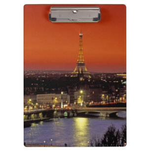 Pranchetas Europa, França, Paris. Vista do pôr do sol da Torr