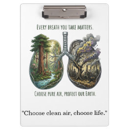 Pranchetas Every Breath Matters Environmental Awareness Art