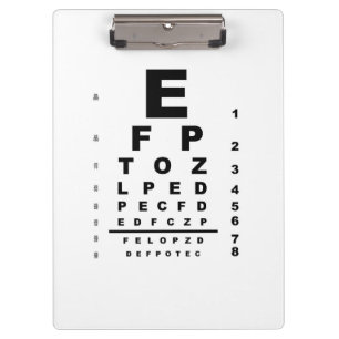 Pranchetas Exame do Gráfico de Teste de Olhos