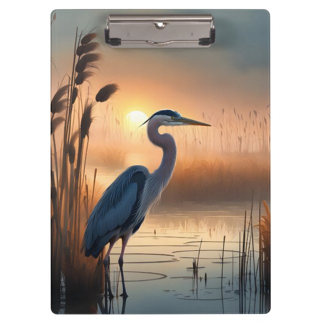 Pranchetas Excelente Blue Heron Sunrise (Frente)