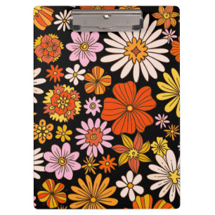 Pranchetas Explosão Floral Vintage – Flor Retrô Colorida