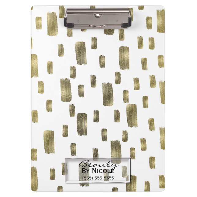 Pranchetas Faísca de Bronze Dourado Pincel de Tinta Moderna (Frente)