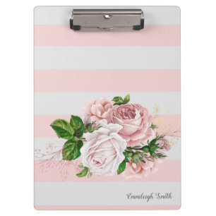 Pranchetas Faixas Florais de Vintagem Rosa Escamosas Personal