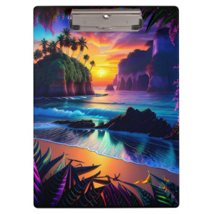 Pranchetas Fantasy Tropical Beach Three
