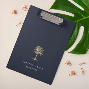 Pranchetas Faux Gold Palm Tree Logo