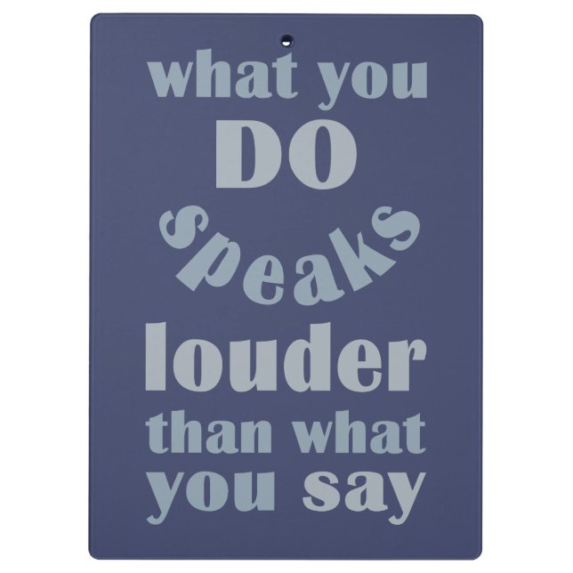 Pranchetas Fazer vs. Dizer área de transferência personalizad (Verso)