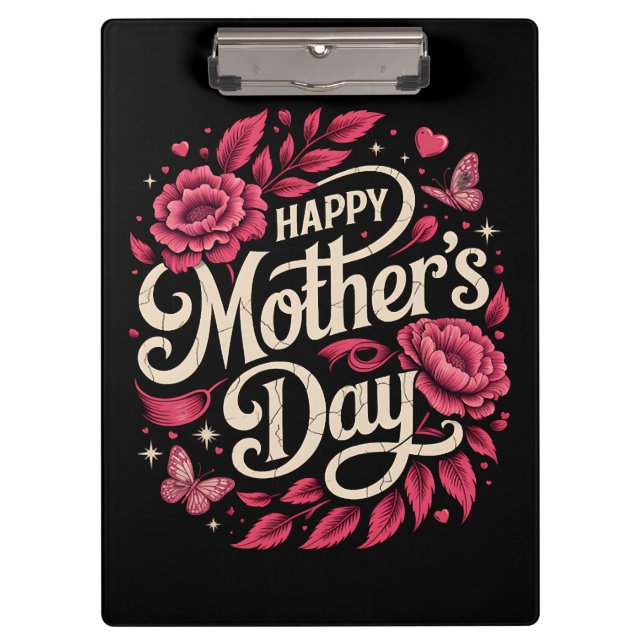 Pranchetas Feliz Dia das Mães Querida Floral Mamãe (Frente)