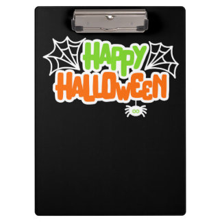 Pranchetas Feliz Halloween Colorida Aranha Cótea