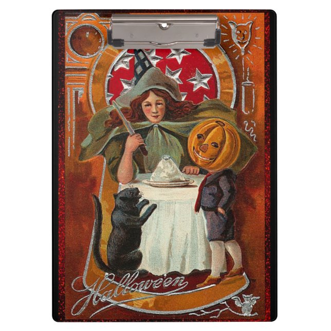 Pranchetas Feliz Halloween Retro Poster (Frente)