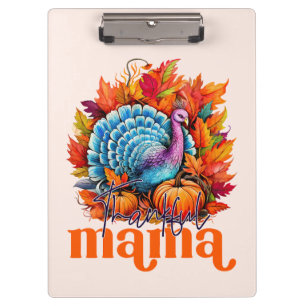 Pranchetas Feliz Mama Turquia e Autumn Leaves Foliage