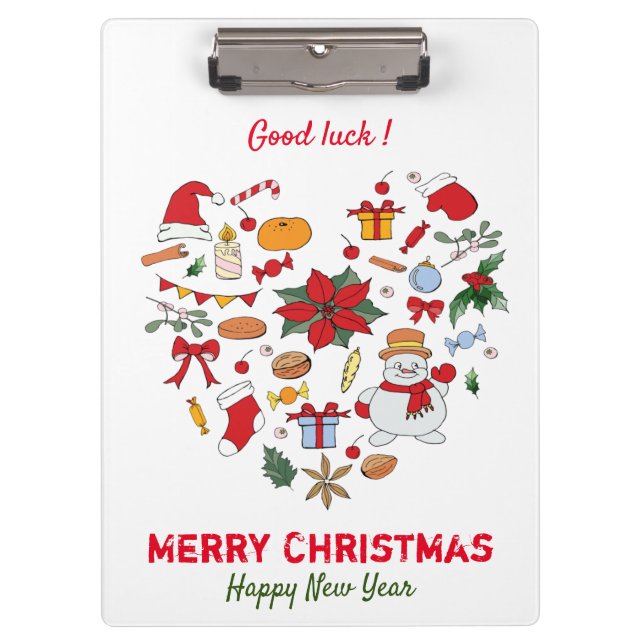 Pranchetas Feliz Natal e Ano Novo Minimalista (Frente)