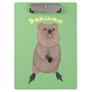Pranchetas Feliz sorriso, design de desenho animado de quokka