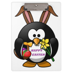 PRANCHETAS "FELZ PASCOA" PENGUIN BUNNY
