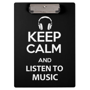 Pranchetas Fique calmo e escute música