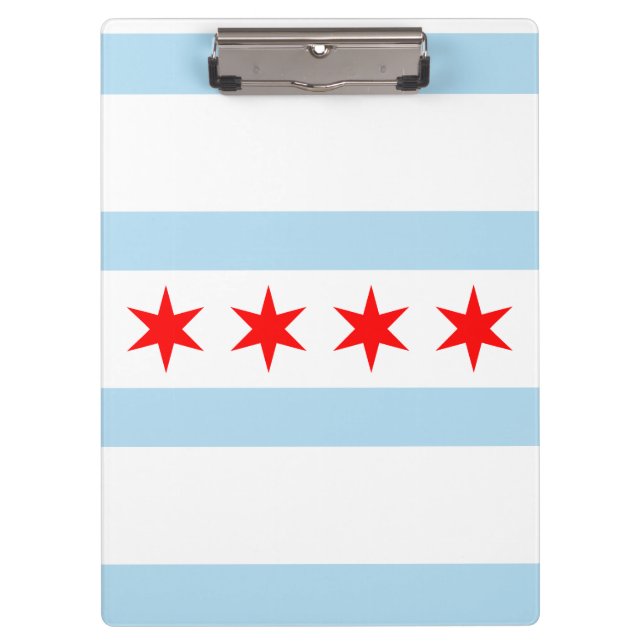 Pranchetas Flag of Chicago, Illinois Clipboard (Frente)
