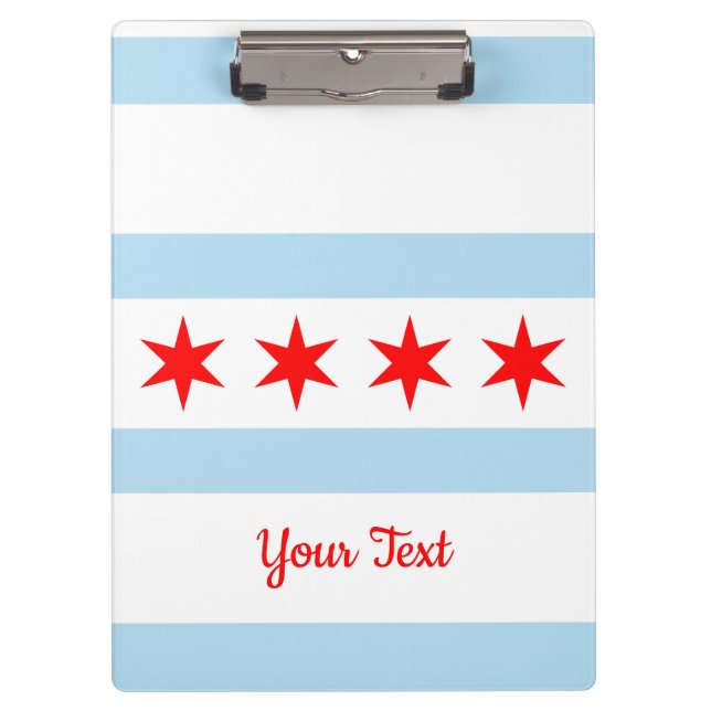 Pranchetas Flag of Chicago, Illinois Clipboard (Frente)