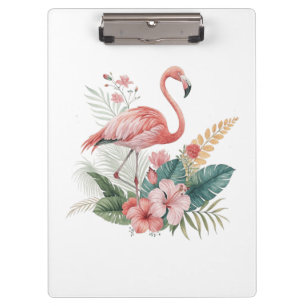 Pranchetas Flamingo Com Flores