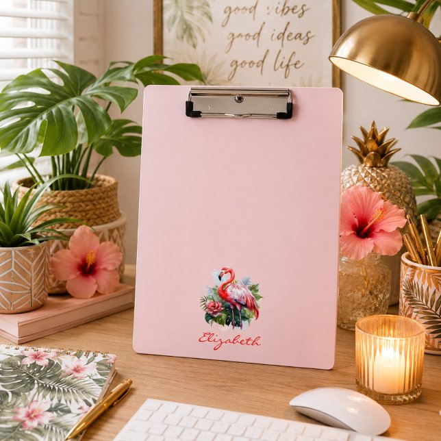Pranchetas Flamingo Floral Aquarela  (Criador carregado)