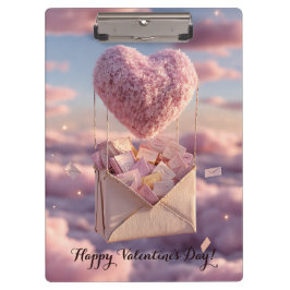 Pranchetas Floating Heart of Love Letters Design Postcard