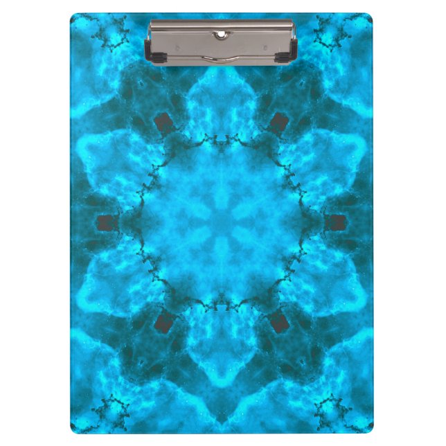 Pranchetas Floco de neve de gelo azul congelado Kaleidoscópio (Frente)