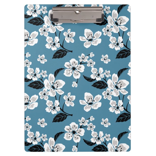 PRANCHETAS FLOR DE CEREJEIRA - SAKURA (AZUL FUMÊ) (Frente)