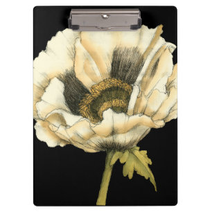 Pranchetas Flor de Creme no Fundo Preto