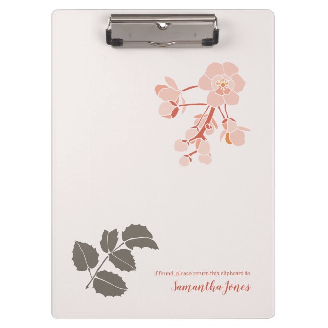 Pranchetas Flor de Uva do Oregon Rosa Pêssego Cabeçalho de Ca (Frente)