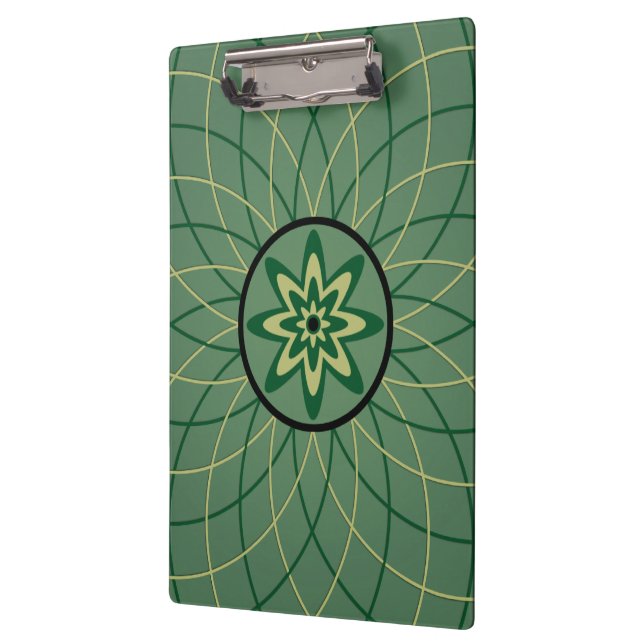 Pranchetas Flor Geométrica Verde Floresta (Esquerda)