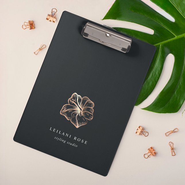 Pranchetas Flor Hibiscus de Cobre Elegante Personalizada (Criador carregado)