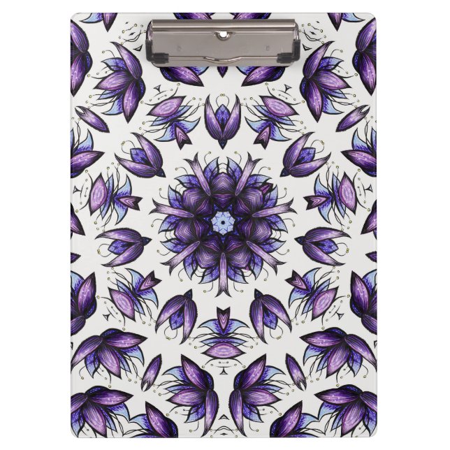 Pranchetas Flor Mandala Abstrato Kaleidoscópico Padrão (Frente)