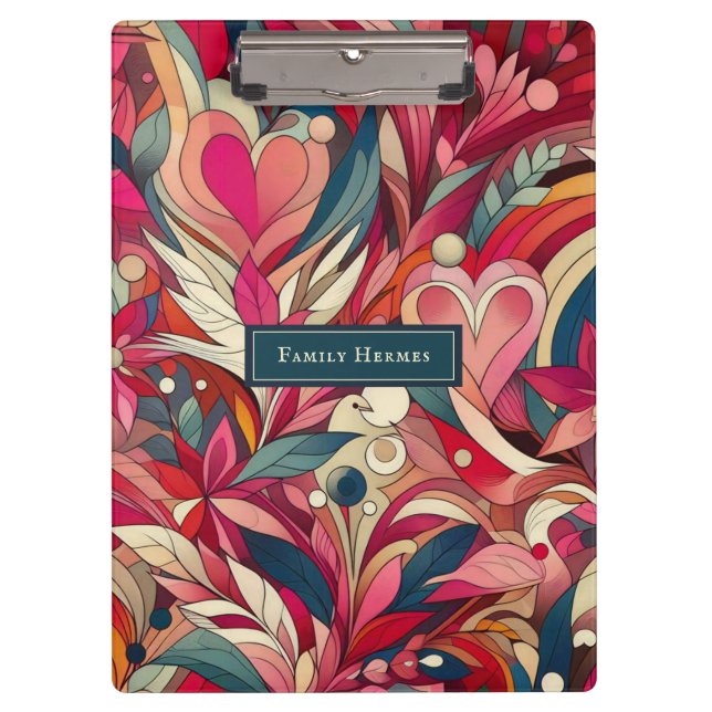 Pranchetas Flor rosa - Arte Morris (Frente)