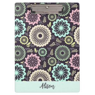 Pranchetas Flor rosa-rosa-macio Vintage Nome Floral