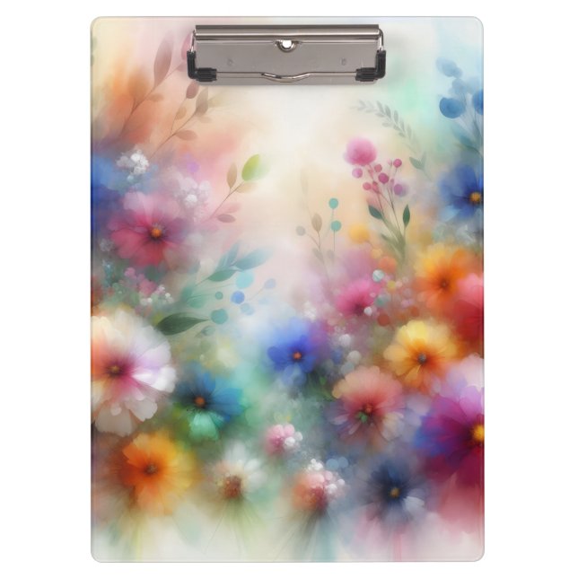 Pranchetas Floral Abstrato em Estilo Aquarela (Frente)