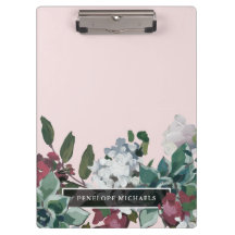 Floral e Nome Bonito Cor-de-rosa-claro