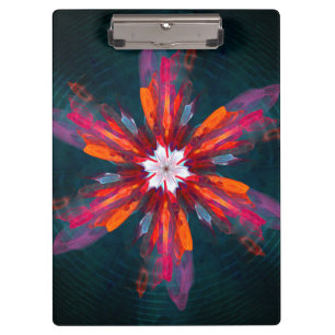 Pranchetas Floral Flores de Mandala Laranja Vermelho Abstrato