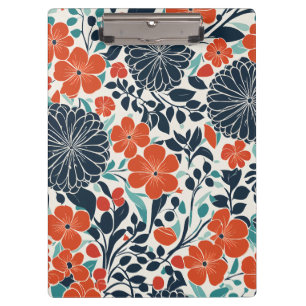 Pranchetas Floral Moderno Negro e Escarlate