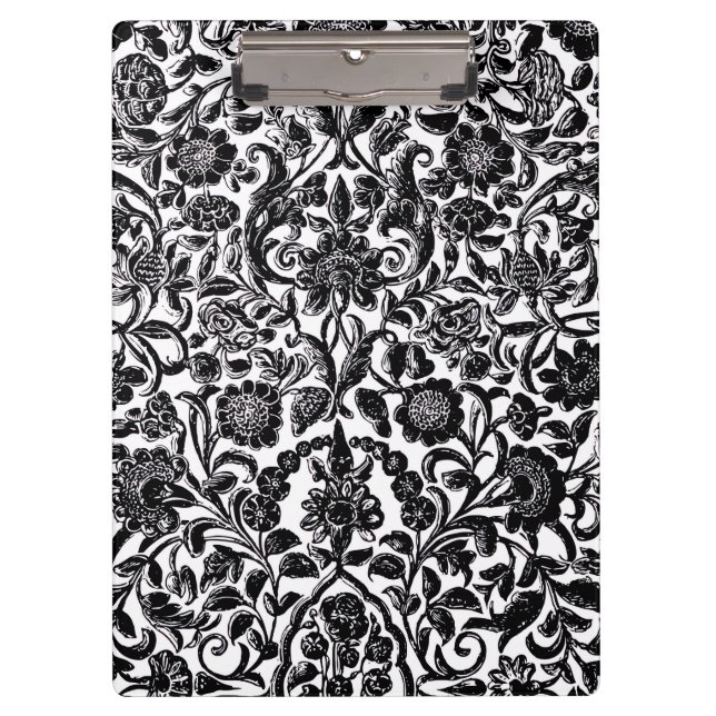 Pranchetas "Floral Monocromático" Capa Dura Artística Espiral (Frente)