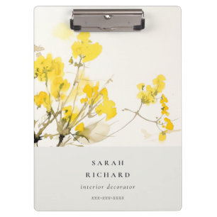 Pranchetas Floral Russo Amarelo de flor selvagem Boho