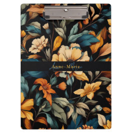Pranchetas Floral rustic vintage elegante preto