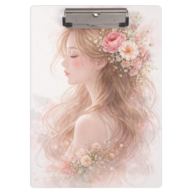 Pranchetas Floral Self Care Clipboard | Aesthetic  (Frente)