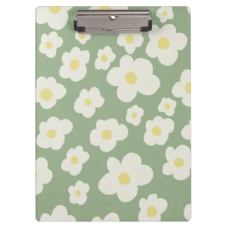 Pranchetas Floral verde e branco