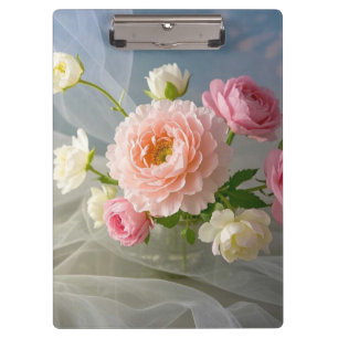 Pranchetas Flores Cor-de-Rosa Delicadas Atemporais Elegantes