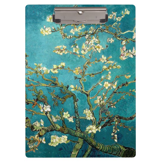 Pranchetas Flores de Amendoeira de Van Gogh Impressionismo Cl (Frente)