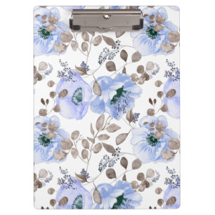 Pranchetas Flores de Aquarela Azul-Chic