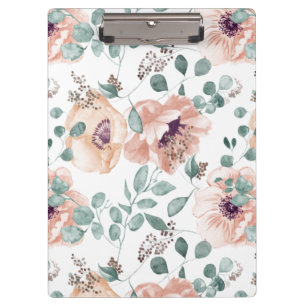 Pranchetas Flores de Aquarela Chic Blush