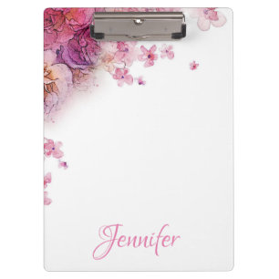 Pranchetas Flores de Aquarela Rosas Legais Personalizadas